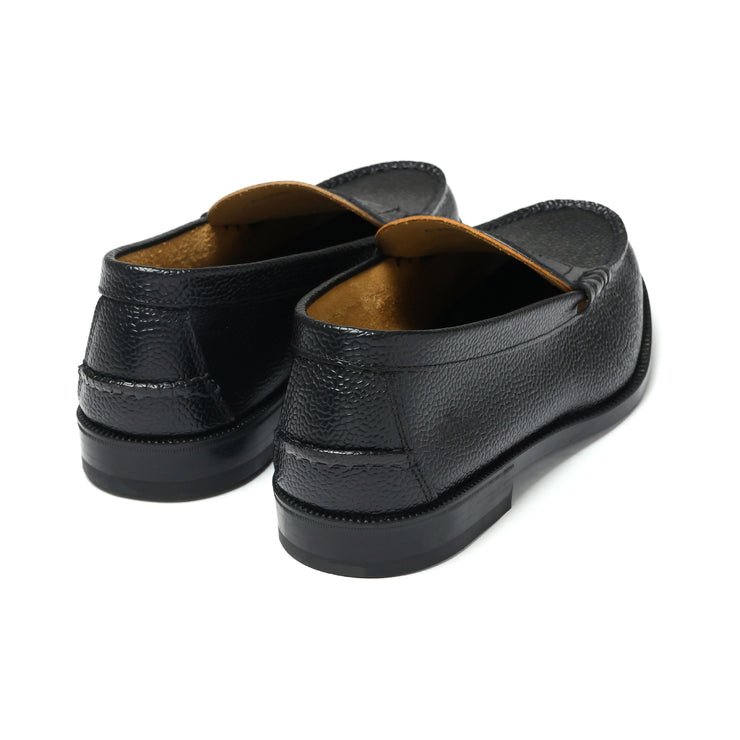 MENS EMBOSSED LOAFERS/BLACK SCOTCH GRAIN