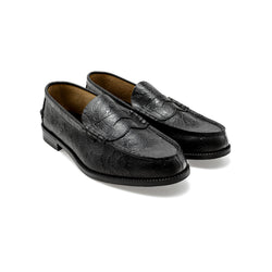 MENS EMBOSSED LOAFERS / BLACK PAISLEY
