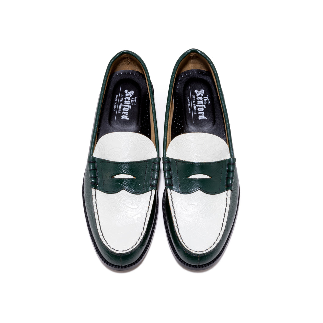 Kenford 緑/黒 ローファー 26EEE The Kenford Fineshoes ローファー / ケンフォード ファイン
