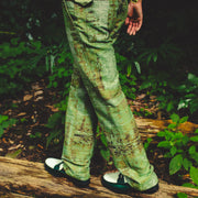 MENS EMBOSSED LOAFERS / GREEN WHITE PAISLEY