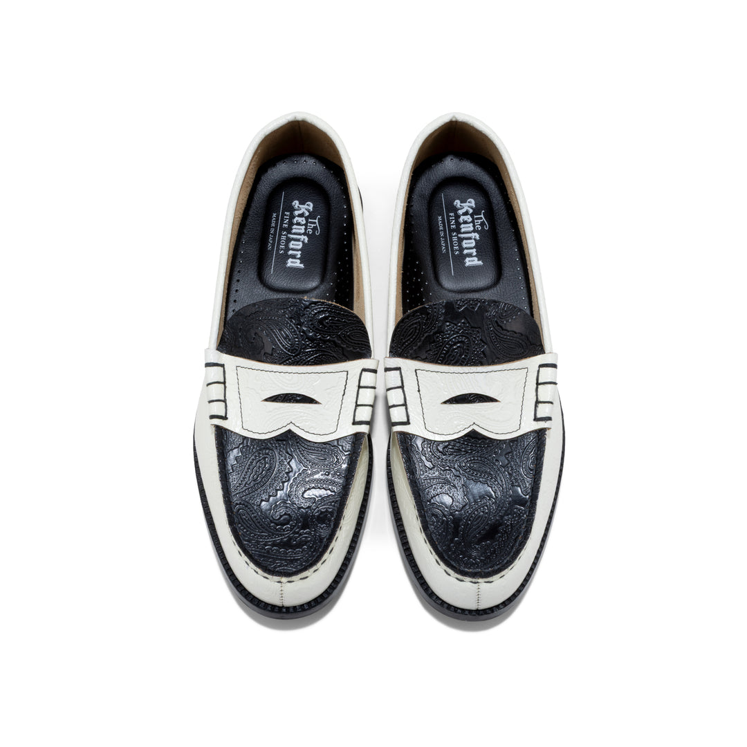 靴 KENFORD EMBOSSED LOAFERS / BLACK PAISLEY THE KENFORD FINESHOES（ケンフォード ファインシューズ）の公式