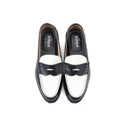MENS TANK SOLE LOAFERS/BLACK WHITE 