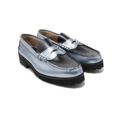 MENS TANK SOLE LOAFERS / SILVER BLACK