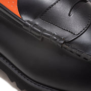 【8月29日（金）11:00~ AVIREX SHIBUYAにて先行発売開始】MENS TANK SOLE LOAFERS "ICON of FLIGHT" / BLACK NYLON EMBOSSED
