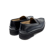 MENS TANK SOLE LOAFERS / BLACK BLACK PAISLEY