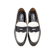 [Sales start on Friday, October 25th at 12:00] MENS TANK SOLE LOAFERS / BLACK WHITE PAISLEY