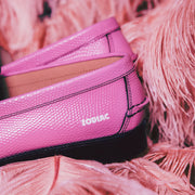 MENS EMBOSSED LOAFERS / PINK LIZARD