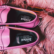 MENS EMBOSSED LOAFERS / PINK LIZARD