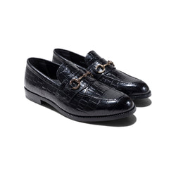 【10/10(Sat) 12:00発売開始】KENFORD MENS BIT LOAFERS / BLACK CROCODILE