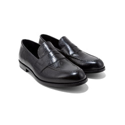KENFORD MENS EMBOSSED LOAFERS / BLACK PAISLEY