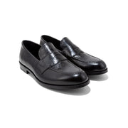 KENFORD MENS EMBOSSED LOAFERS / BLACK PAISLEY