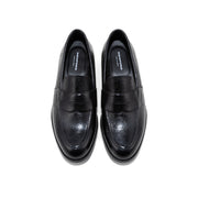 KENFORD MENS EMBOSSED LOAFERS / BLACK PAISLEY