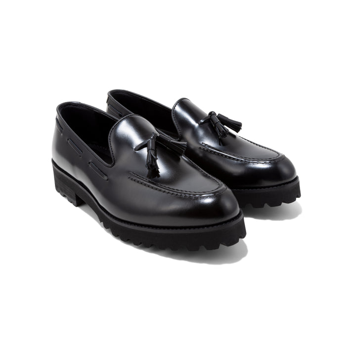 KENFORD MENS TANK SOLE TASSEL LOAFERS/BLACK