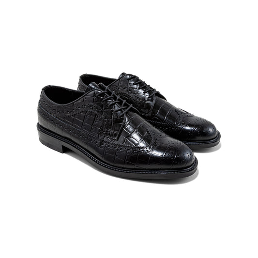 【2月21日(土) 12:00- 発売予定】MENS CLASSIC WING TIP / BLACK CROCODILE