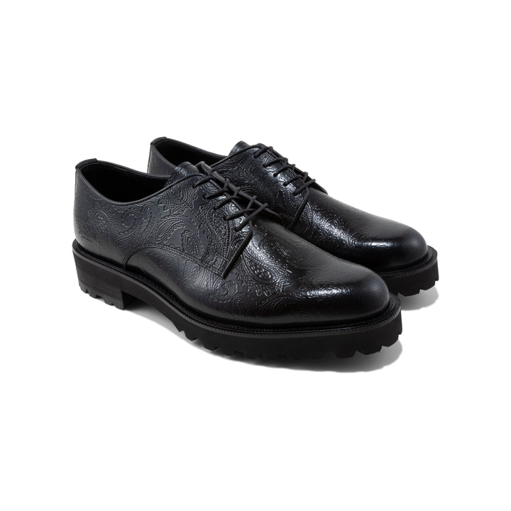 MENS NEW CLASSIC PLAIN TOE / BLACK PAISLEY