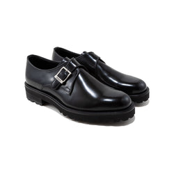 MENS NEW CLASSIC MONK STRAP SHOES / BLACK