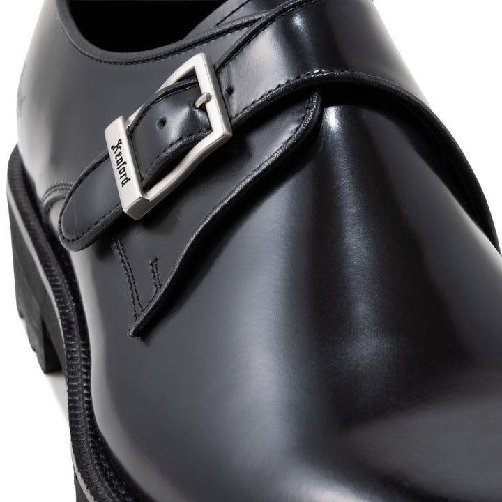 MENS NEW CLASSIC MONK STRAP SHOES / BLACK
