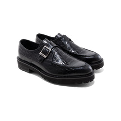 【26年3月7日(土)12:00発売開始】MENS NEW CLASSIC U-TIP MONK STRAP / BLACK CROCODILE
