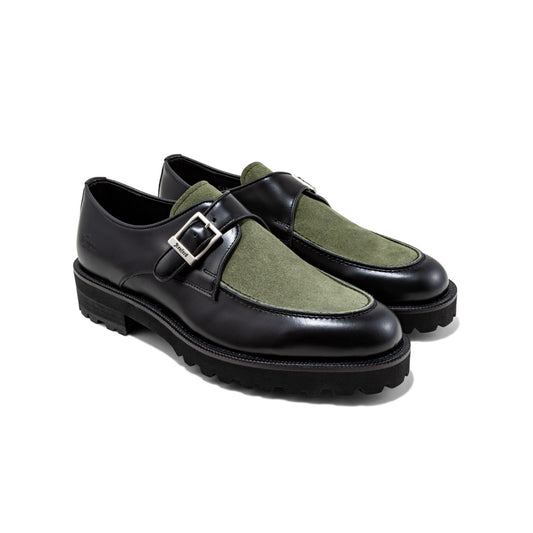【6/13(Sat) 12:00発売開始】MENS NEW CLASSIC U-MOC MONK STRAP / BLACK KHAKI SUEDE