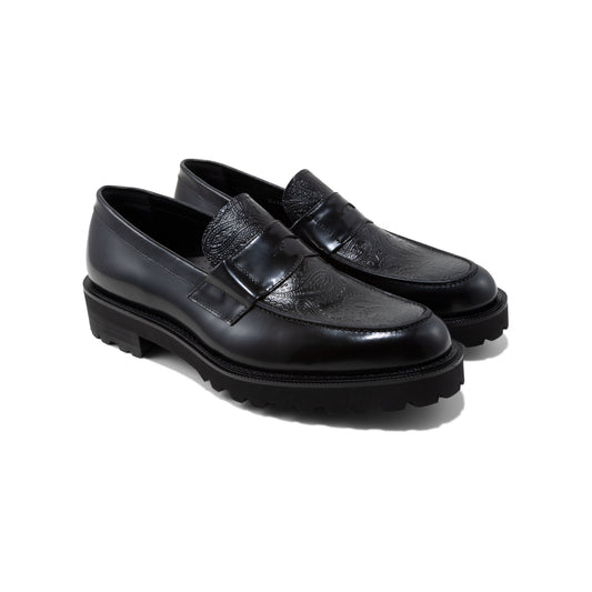 【11月21日（金）12:00 発売開始】MENS NEW CLASSIC COIN LOAFERS / BLACK BLACK PAISLEY