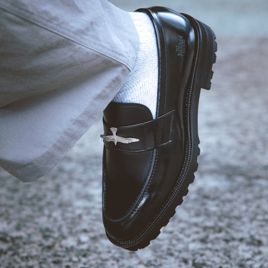 MENS NEW CLASSIC COIN LOAFERS / BLACK