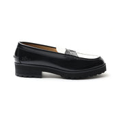 WOMENS TANK SOLE LOAFERS / BLACK WHITE