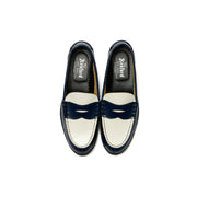 WOMENS TANK SOLE LOAFERS / NAVY WHITE