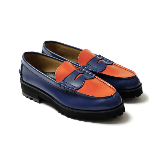 WOMENS TANK SOLE LOAFERS / BLUE ORANGE