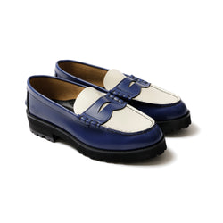 WOMENS TANK SOLE LOAFERS / BLUE WHITE