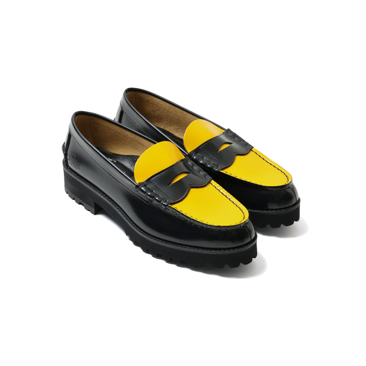 WOMENS TANK SOLE LOAFERS / BLACK YELLOW