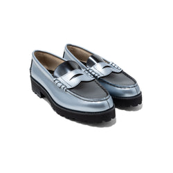 WOMENS TANK SOLE LOAFERS / SILVER BLACK