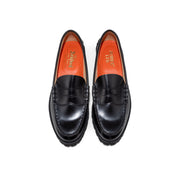 【8月30日（土） AVIREX 各店にて発売開始】WOMENS TANK SOLE LOAFERS "ICON of FLIGHT" / BLACK NYLON EMBOSSED