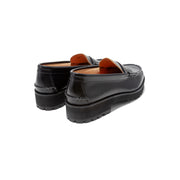 【8月30日（土） AVIREX 各店にて発売開始】WOMENS TANK SOLE LOAFERS "ICON of FLIGHT" / BLACK NYLON EMBOSSED