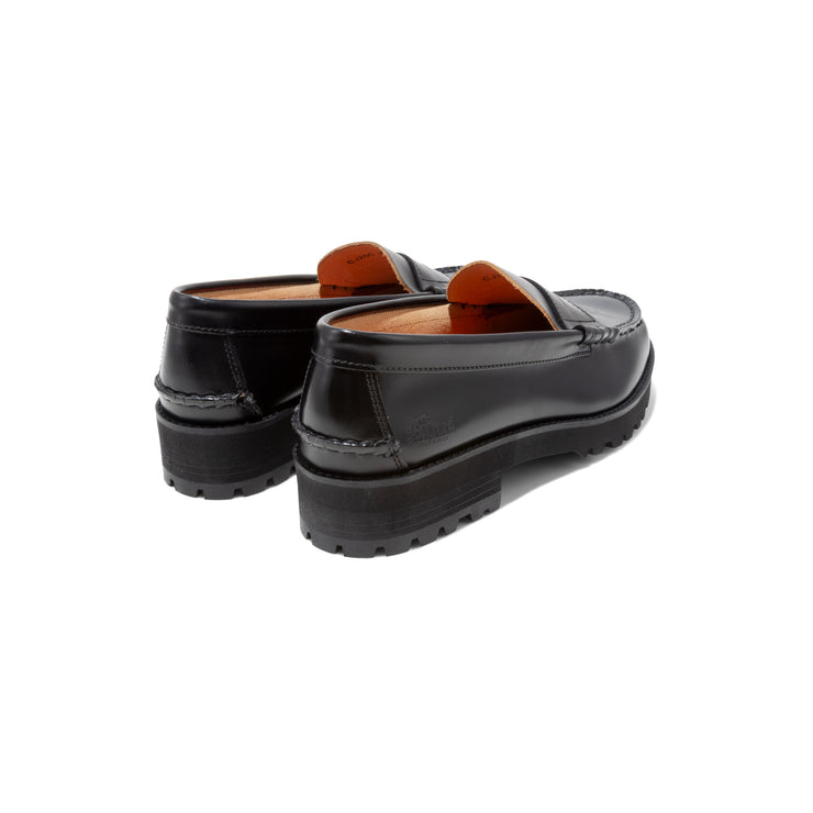 【8月30日（土） AVIREX 各店にて発売開始】WOMENS TANK SOLE LOAFERS "ICON of FLIGHT" / BLACK NYLON EMBOSSED