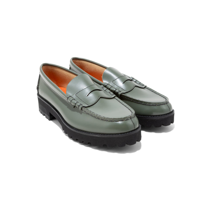 【8月30日（土） AVIREX 各店にて発売開始】WOMENS TANK SOLE LOAFERS "ICON of FLIGHT" / SAGE NYLON EMBOSSED