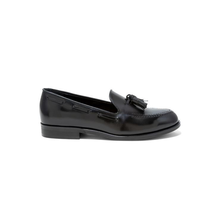 KENFORD WOMENS TASSEL LOAFERS / BLACK