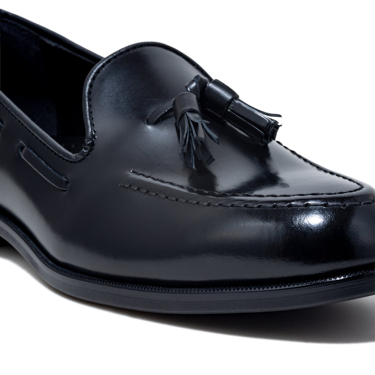 KENFORD WOMENS TASSEL LOAFERS / BLACK