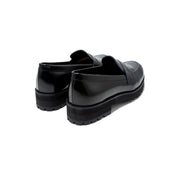 KENFORD WOMENS TANK SOLE LOAFERS / BLACK