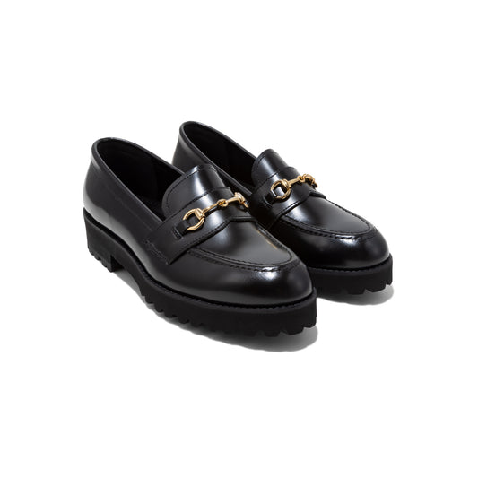 KENFORD WOMENS TANK SOLE BIT LOAFERS / BLACK