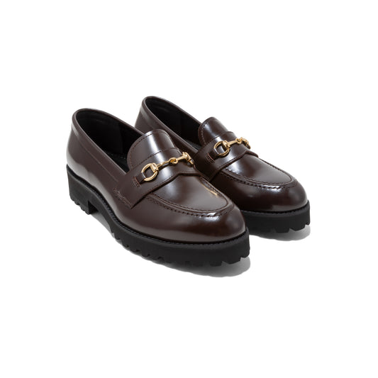 KENFORD WOMENS TANK SOLE BIT LOAFERS / WINE