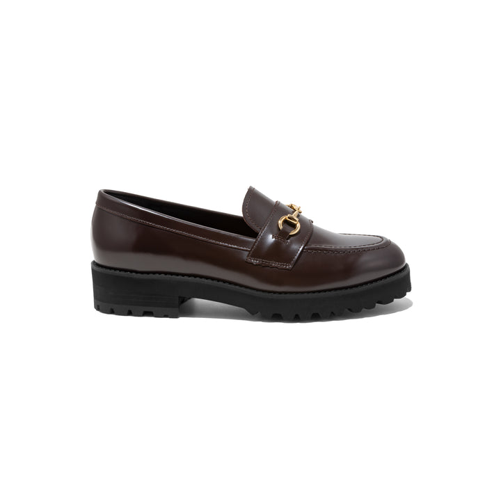 KENFORD WOMENS TANK SOLE BIT LOAFERS / WINE