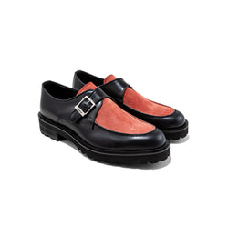 【8/8(sat) 12:00発売開始】WOMENS NEW CLASSIC U-MOC MONK STRAP / BLACK RED SUEDE