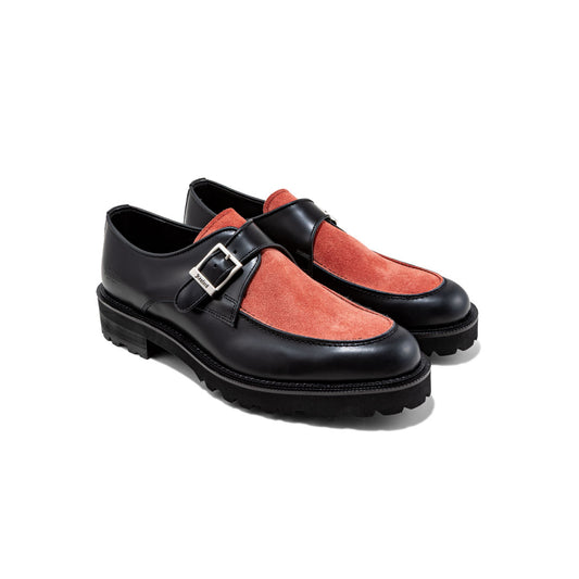 【8/8(sat) 12:00発売開始】WOMENS NEW CLASSIC U-MOC MONK STRAP / BLACK RED SUEDE