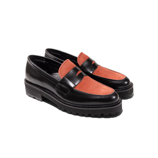 【8/8(sat) 12:00発売開始】WOMENS NEW CLASSIC COIN LOAFERS / BLACK RED SUEDE