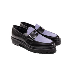 【8/22(Sat) 12:00 発売開始】WOMENS NEW CLASSIC COIN LOAFERS / BLACK PURPLE SUEDE