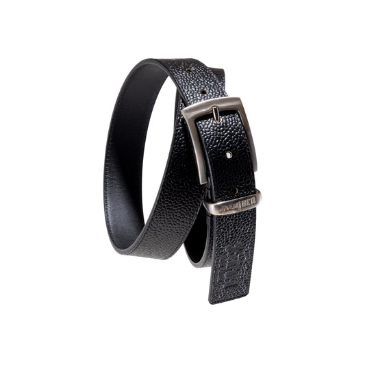 EMBOSSED LEATHER BELT / SCOTCH BLACK