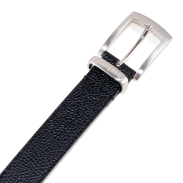 EMBOSSED LEATHER BELT / SCOTCH BLACK
