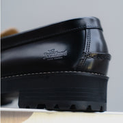 MENS TANK SOLE LOAFERS / BLACK WHITE