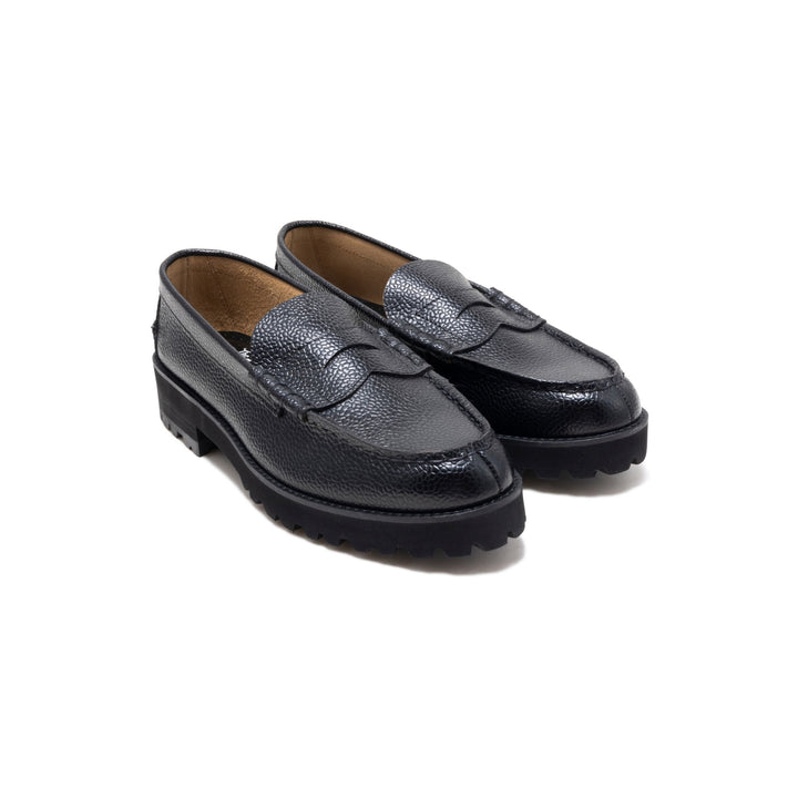 WOMENS TANK SOLE LOAFERS/BLACK SCOTCH GRAIN