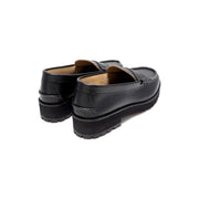 WOMENS TANK SOLE LOAFERS / BLACK SCOTCH GRAIN